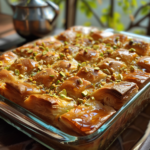 Baklava Bread Pudding: The Best Fusion Dessert You Must Try 6 baklava bread pudding with crisp top and syrup drizzle