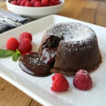 Perfect Chocolate Lava Cakes – A Rich and Gooey Delight 3 Perfect Chocolate Lava Cake with molten center and berry garnish