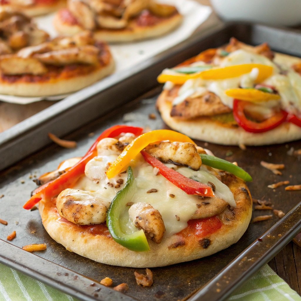 storing-mini-fajita-pizzas.jpg Mini fajita pizzas stored in foil for reheating